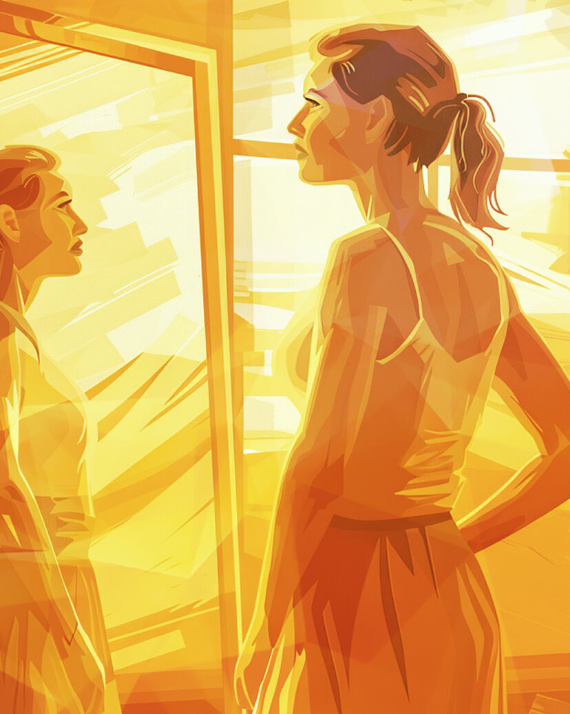 Женщина перед зеркалом